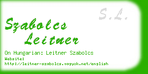 szabolcs leitner business card